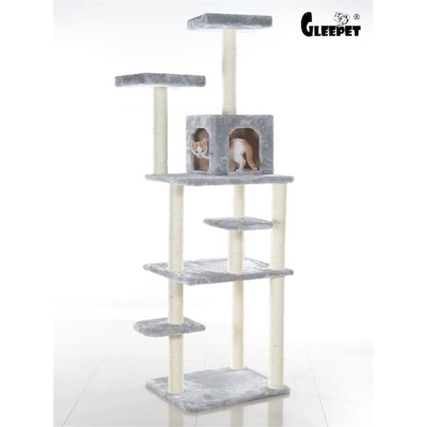 Aeromark AeroMark GP78740822 GleePet 74 in. Cat Tree GP78740822 Silver Gray 7 Levels GP78740822 - main